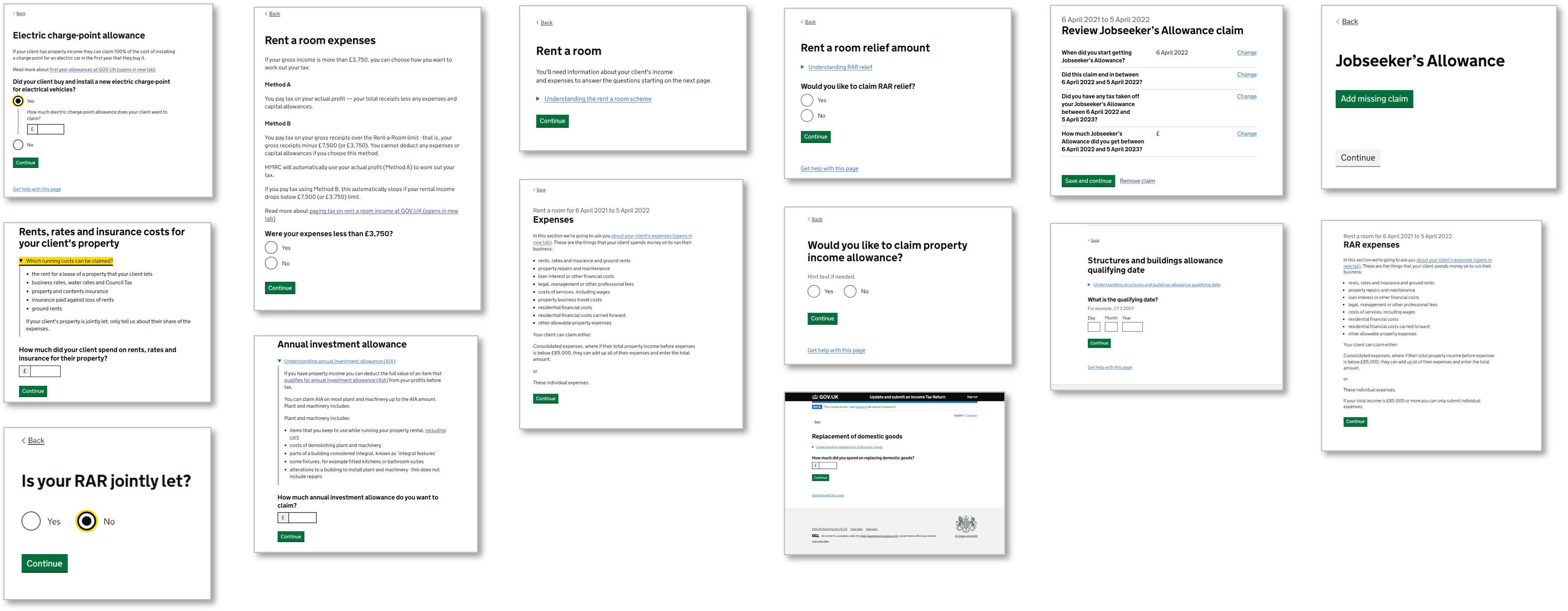 Deliverables from the HMRC project.