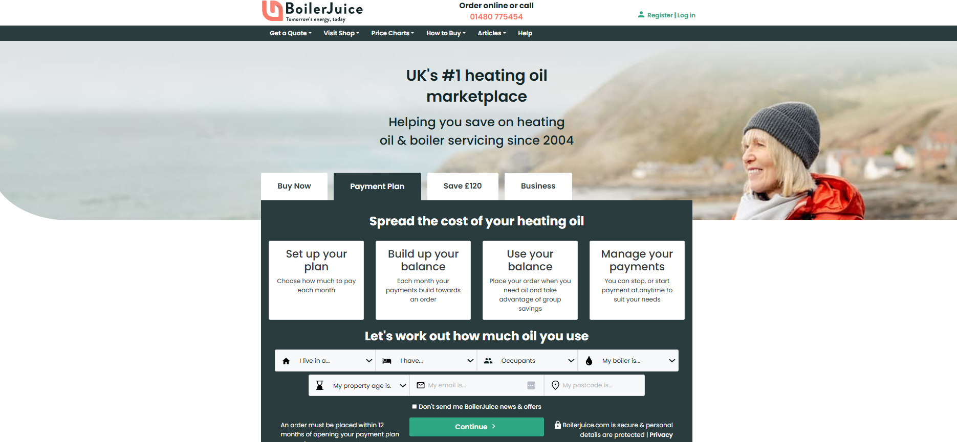 Boilerjuice homepage