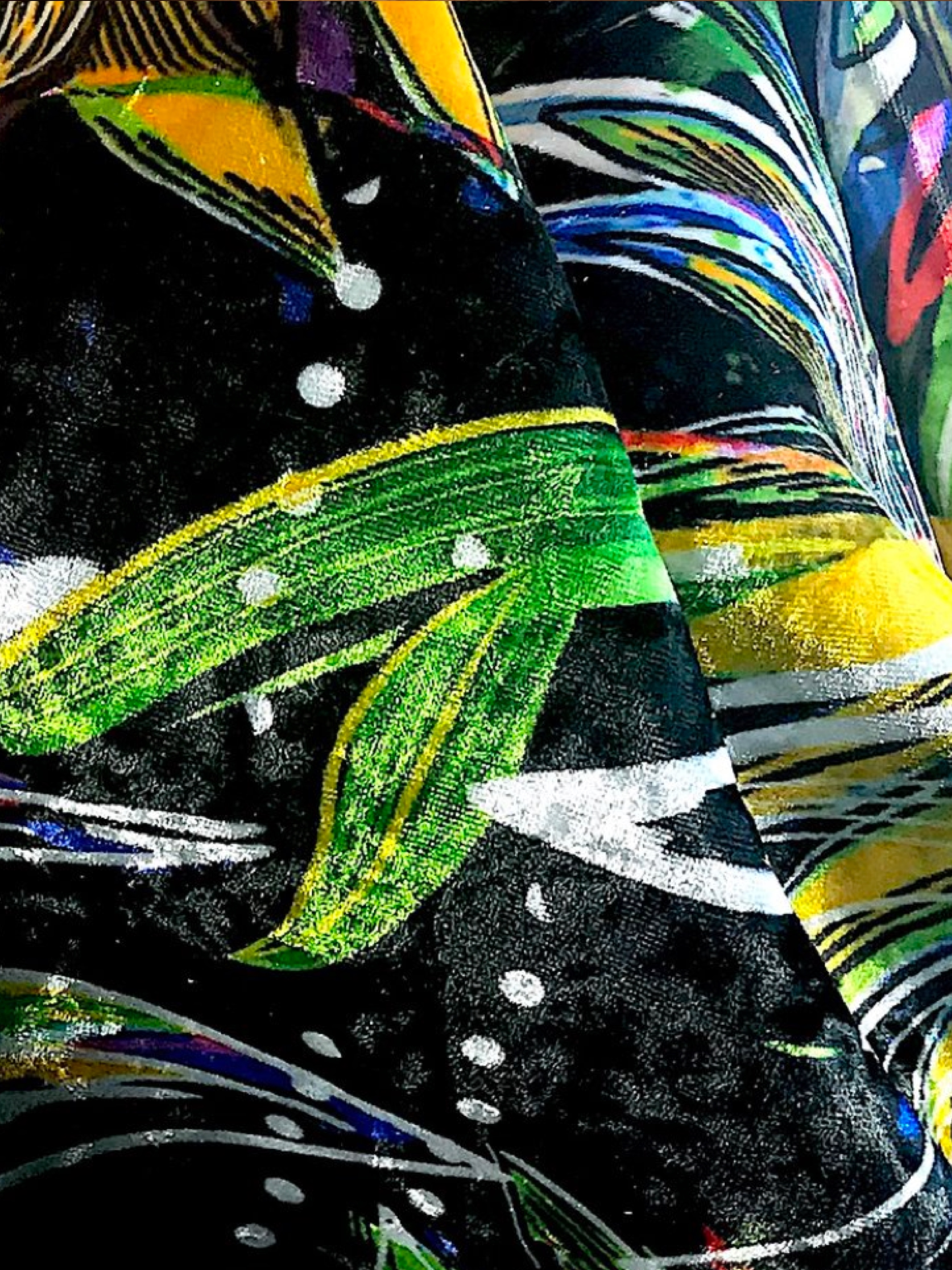 Golden Frequency velvet shimmer fabric image