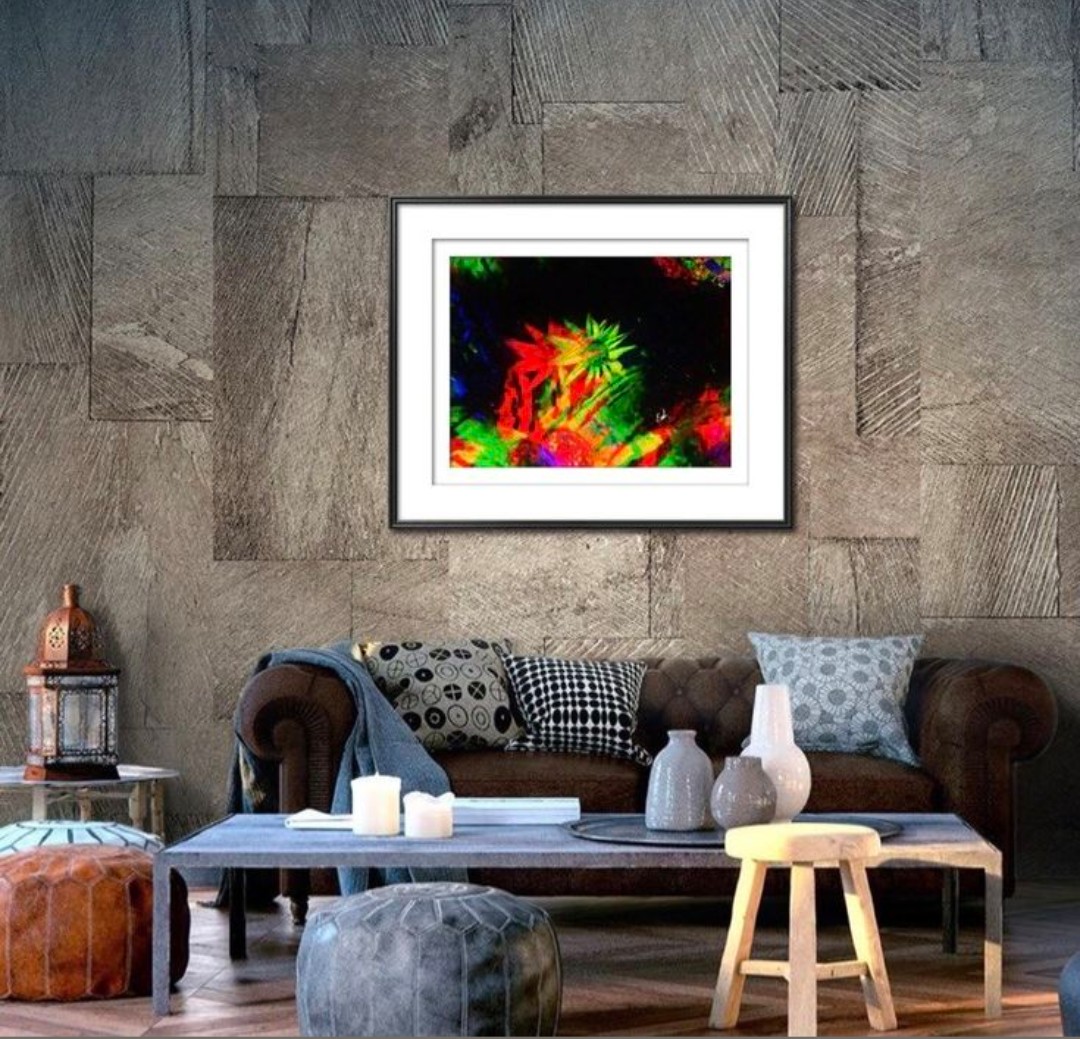 Neotropica framed art in a modern room