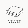 Velvet fabric icon