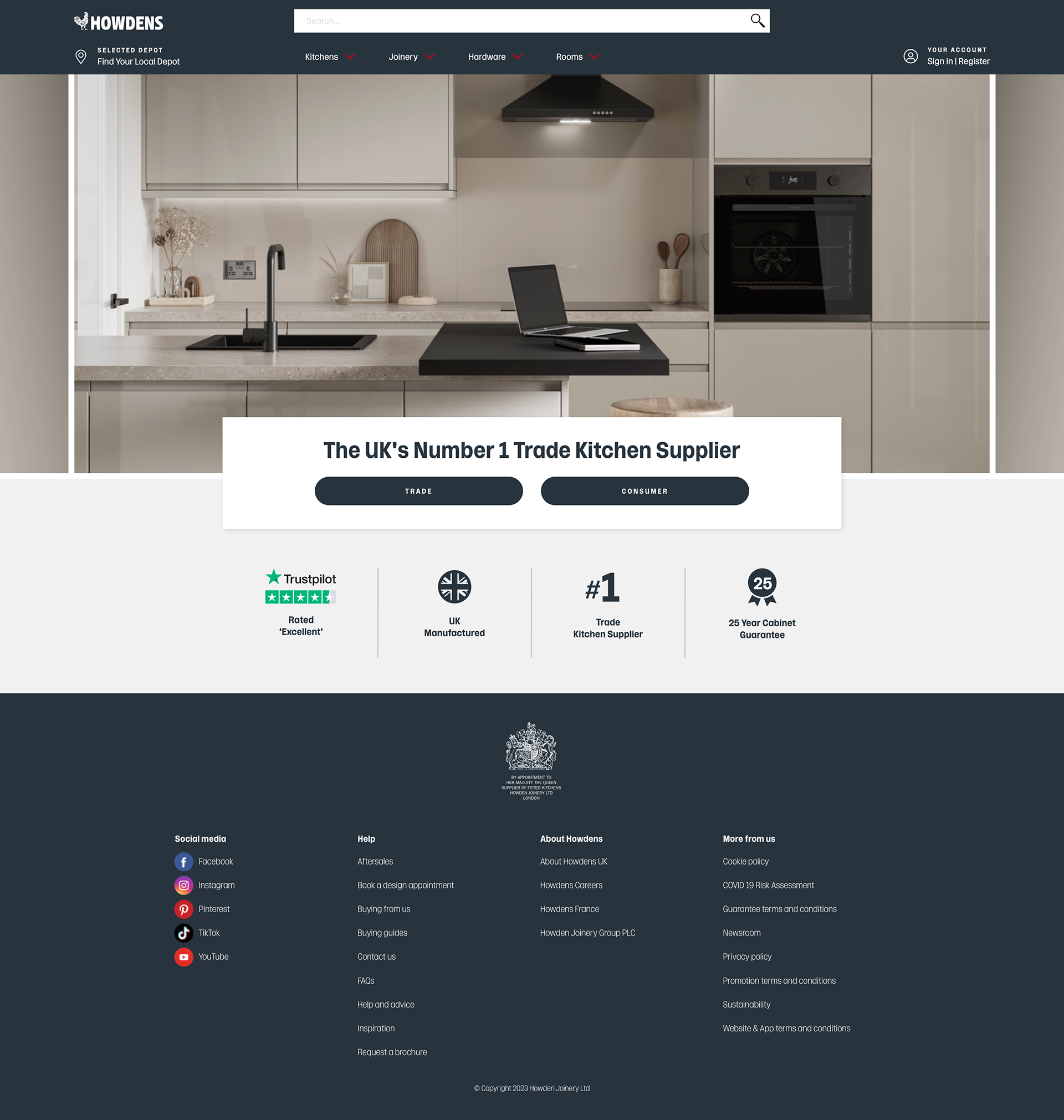 Howden Joinery Group Plc website.