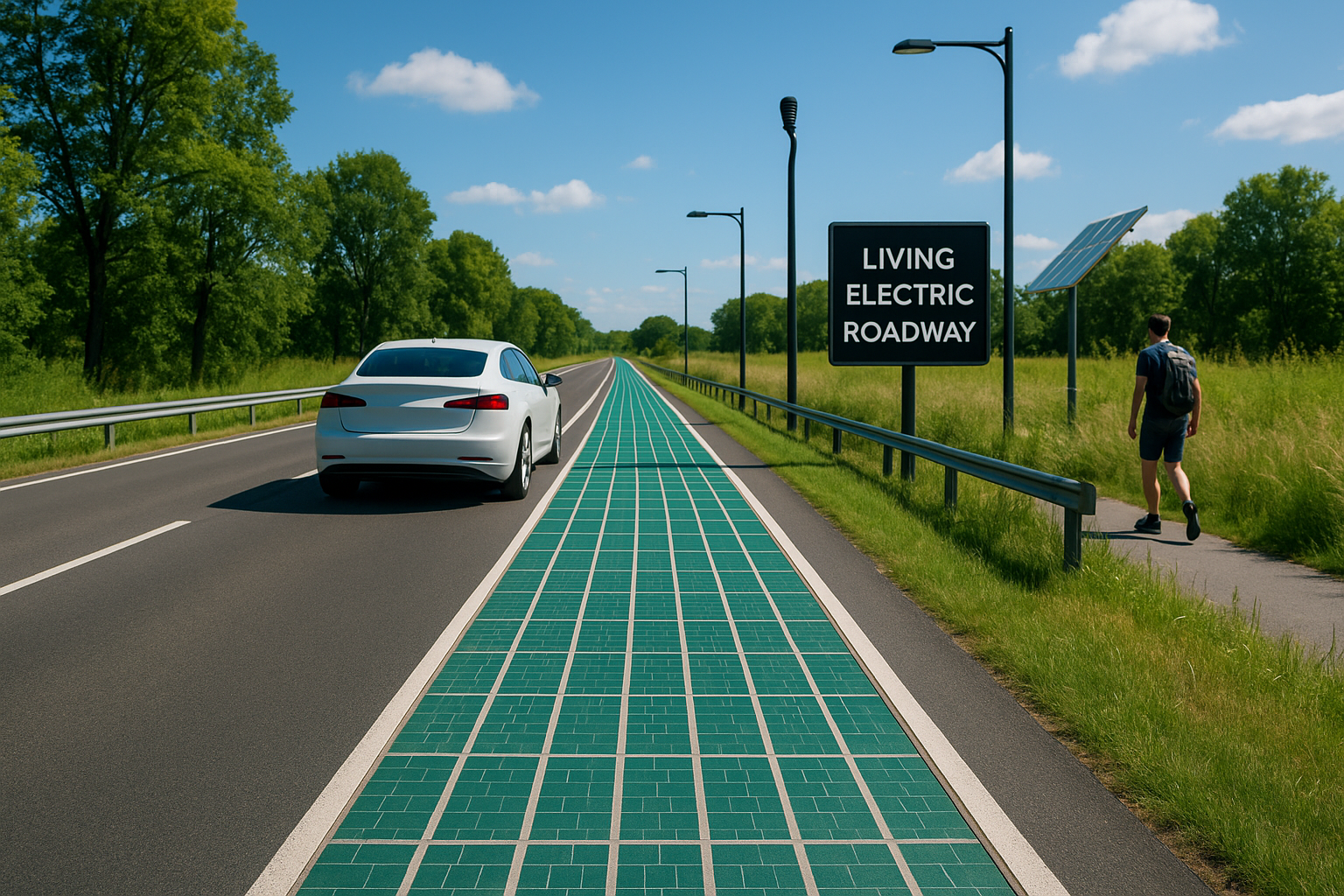Image concept of the user experience of a living road concept.